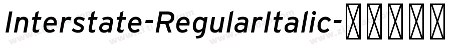 Interstate-RegularItalic字体转换
