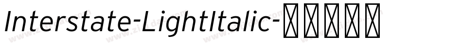 Interstate-LightItalic字体转换