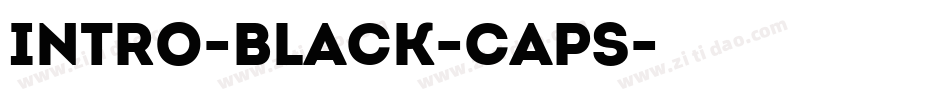 Intro-Black-Caps字体转换