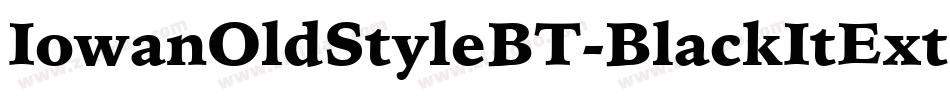 IowanOldStyleBT-BlackItExtension字体转换