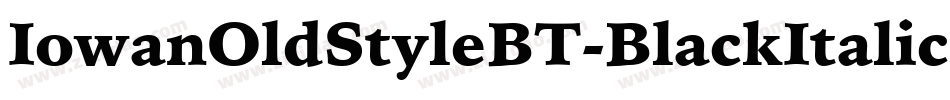 IowanOldStyleBT-BlackItalic字体转换 IowanOldStyleBT-BlackItalic字体转换