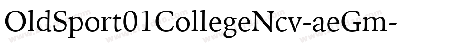 OldSport01CollegeNcv-aeGm字体转换