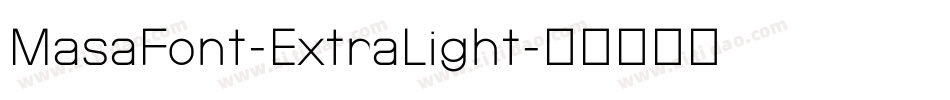 MasaFont-ExtraLight字体转换