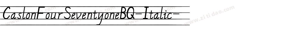 CaslonFourSeventyoneBQ-Italic字体转换
