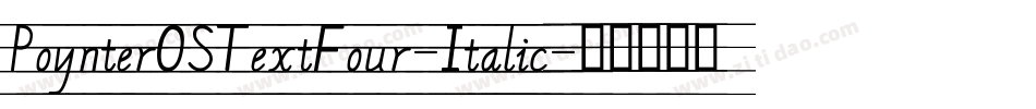 PoynterOSTextFour-Italic字体转换