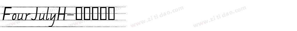 FourJulyH字体转换