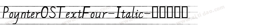 PoynterOSTextFour-Italic字体转换