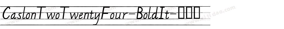 CaslonTwoTwentyFour-BoldIt字体转换