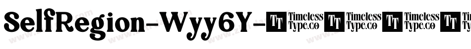 SelfRegion-Wyy6Y字体转换