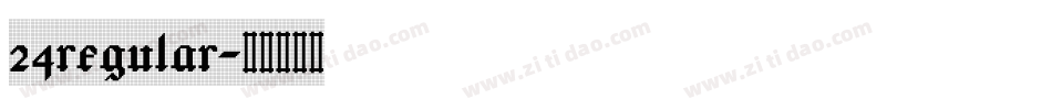 24regular字体转换