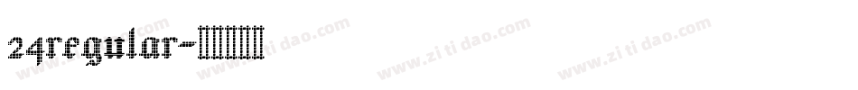 24regular字体转换