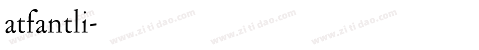 atfantli字体转换