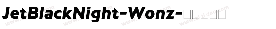 JetBlackNight-Wonz字体转换