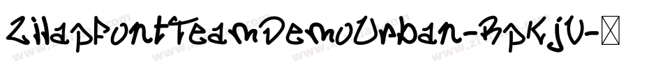 ZilapFontTeamDemoUrban-RpKjV字体转换