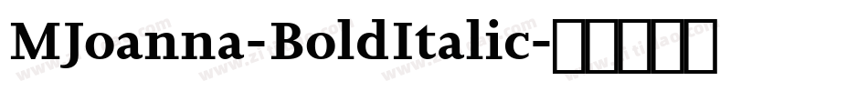 MJoanna-BoldItalic字体转换