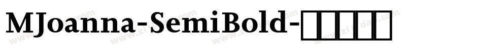 MJoanna-SemiBold字体转换