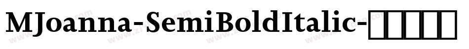 MJoanna-SemiBoldItalic字体转换