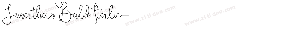 JonathanBoldItalic字体转换