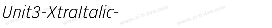 Unit3-XtraItalic字体转换