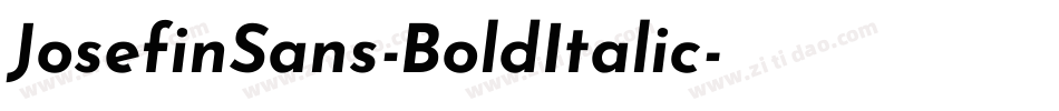 JosefinSans-BoldItalic字体转换