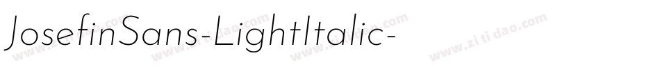 JosefinSans-LightItalic字体转换