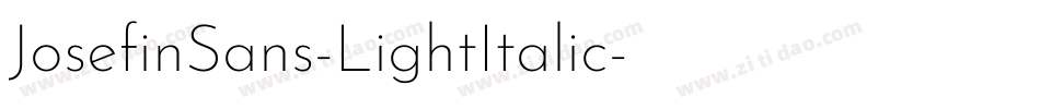 JosefinSans-LightItalic字体转换