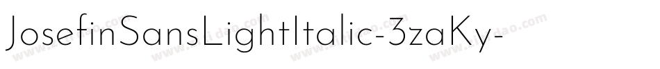 JosefinSansLightItalic-3zaKy字体转换