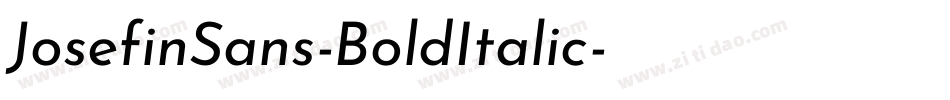 JosefinSans-BoldItalic字体转换