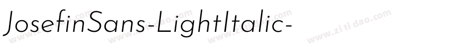 JosefinSans-LightItalic字体转换