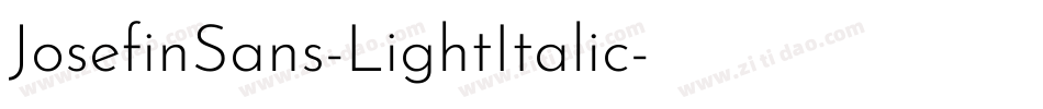 JosefinSans-LightItalic字体转换