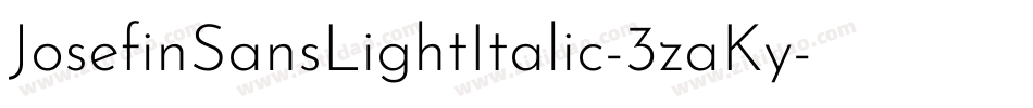 JosefinSansLightItalic-3zaKy字体转换