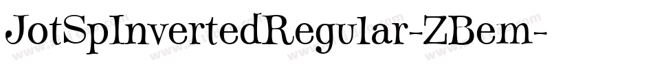JotSpInvertedRegular-ZBem字体转换