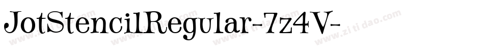 JotStencilRegular-7z4V字体转换