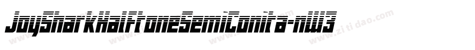 JoySharkHalftoneSemiConita-nW31字体转换