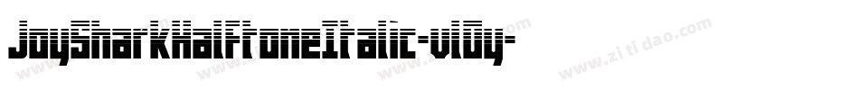 JoySharkHalftoneItalic-vlOy字体转换