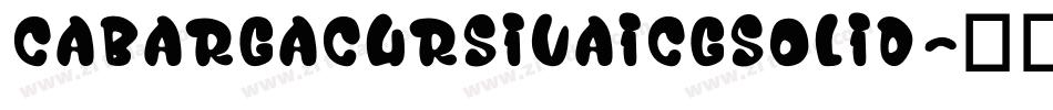 CabargaCursivaICGSolid字体转换