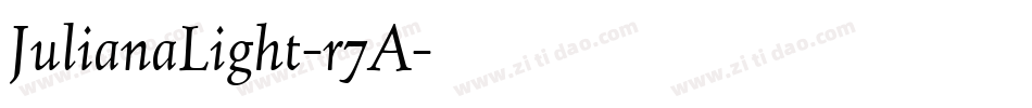 JulianaLight-r7A字体转换
