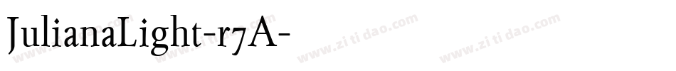 JulianaLight-r7A字体转换