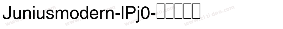 Juniusmodern-lPj0字体转换
