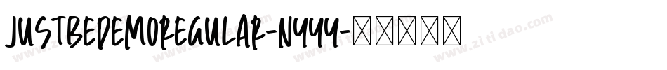 JustBeDemoRegular-nyyY字体转换