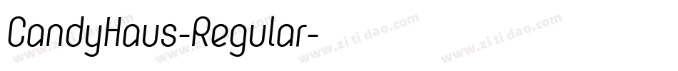 CandyHaus-Regular字体转换