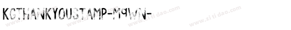 KgThankYouStamp-M9Wn字体转换