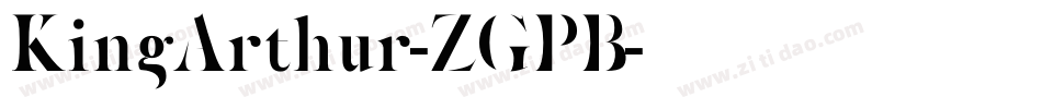 KingArthur-ZGPB字体转换