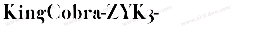 KingCobra-ZYK3字体转换