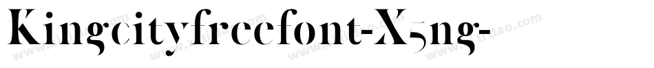 Kingcityfreefont-X5ng字体转换