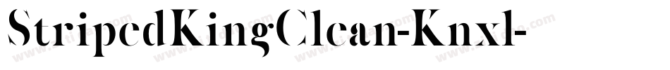 StripedKingClean-Knxl字体转换