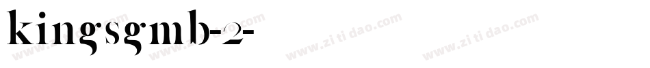 kingsgmb-2字体转换