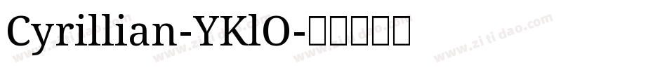 Cyrillian-YKlO字体转换