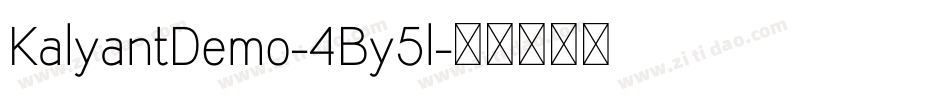 KalyantDemo-4By5l字体转换