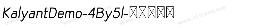KalyantDemo-4By5l字体转换